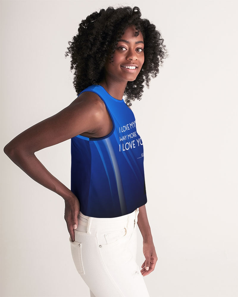 Angry Blue Women's Cropped Tank