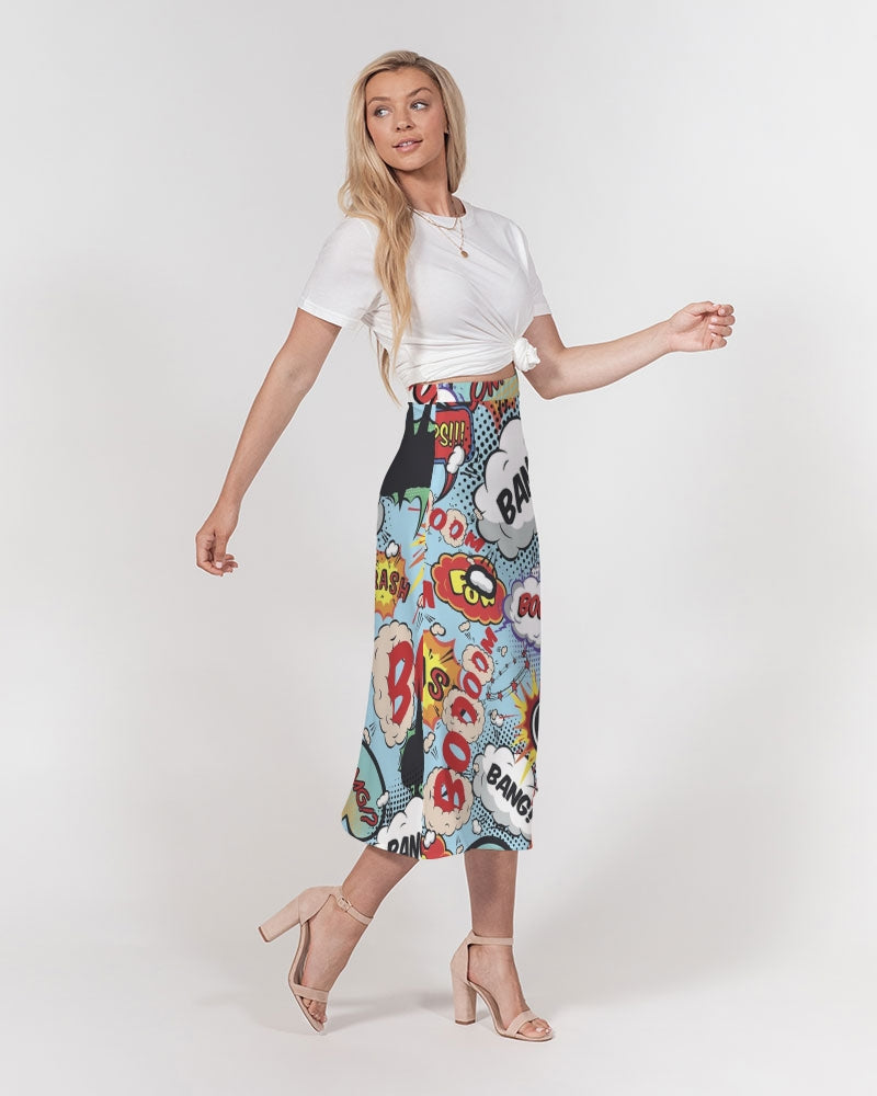 Angry sounds Women's A-Line Midi Skirt