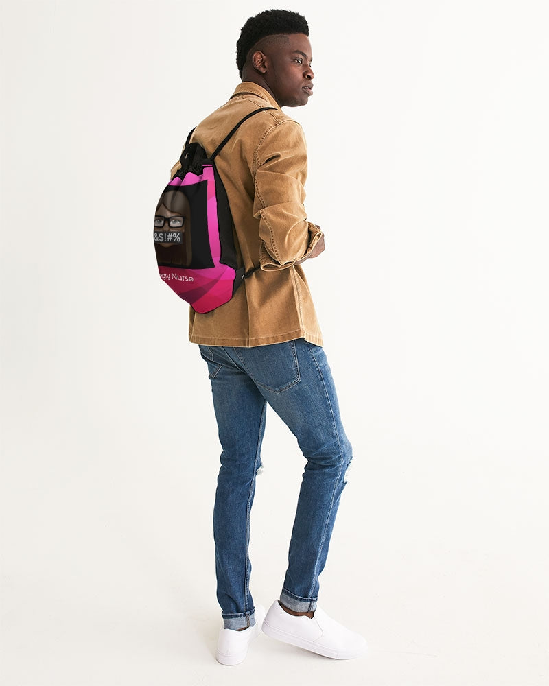 DAngry Pink Canvas Drawstring Bag