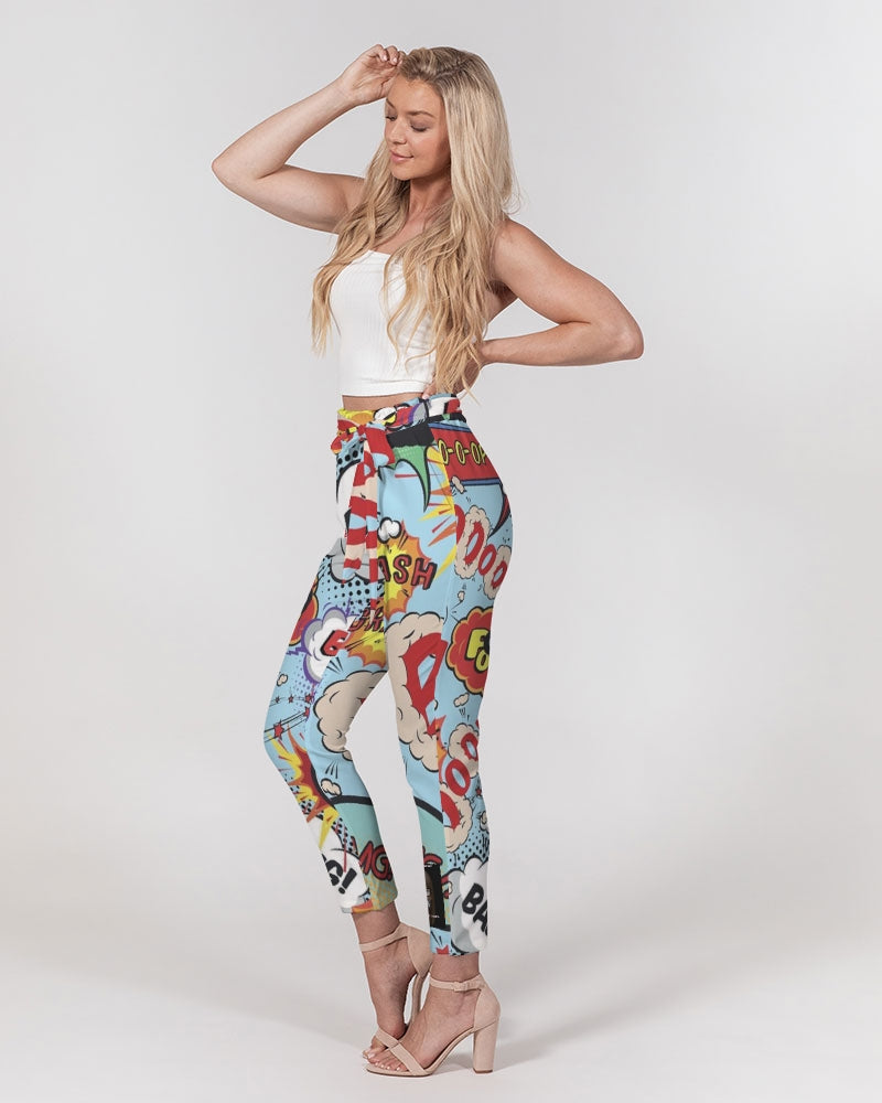 Angry sounds Women's Belted Tapered Pants