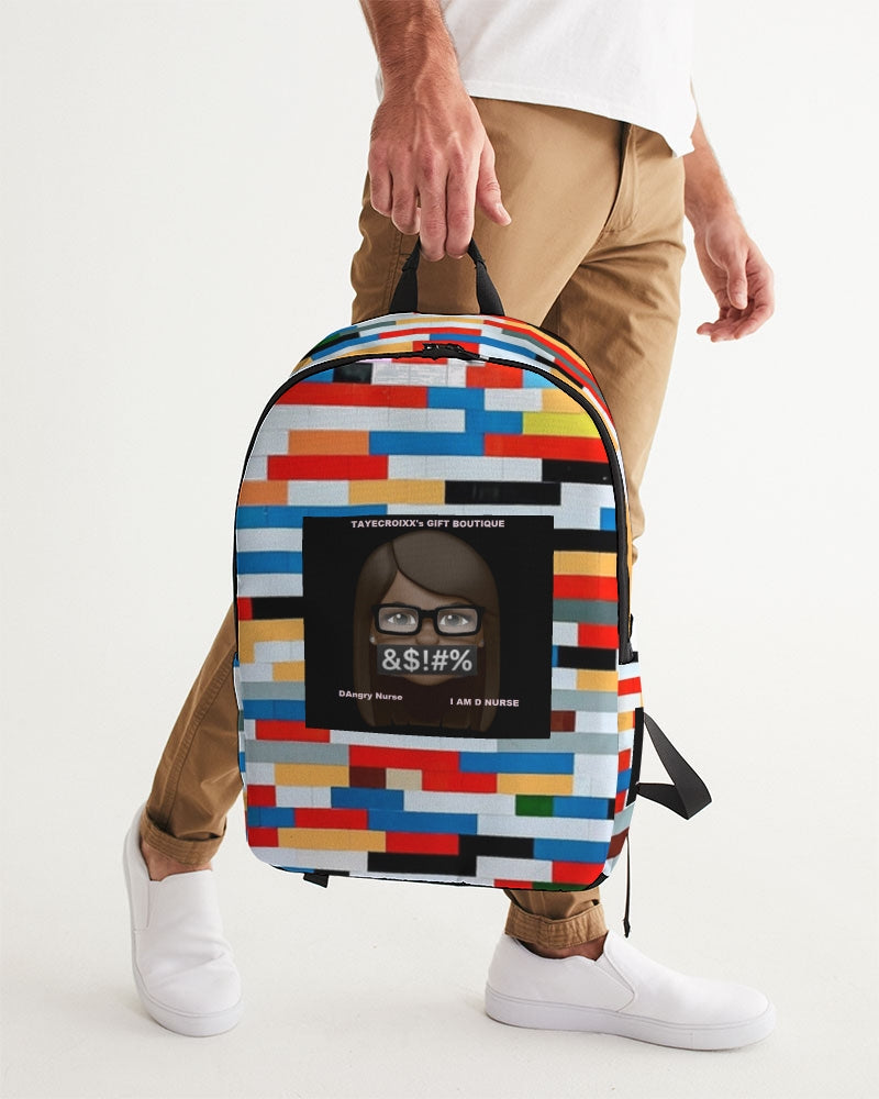 Angry Blocks Large Backpack