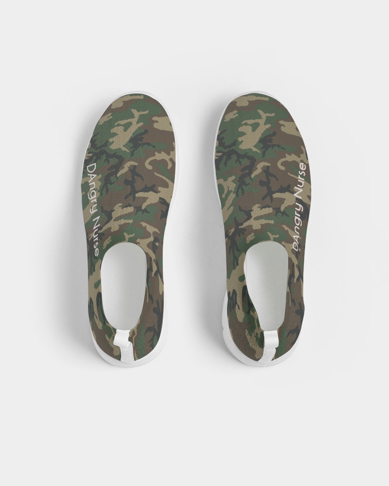 ANGRY CAMOFLAGE Women's Slip-On Flyknit Shoe