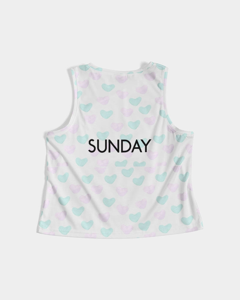 Angry pink Hearts Women's Cropped Tank