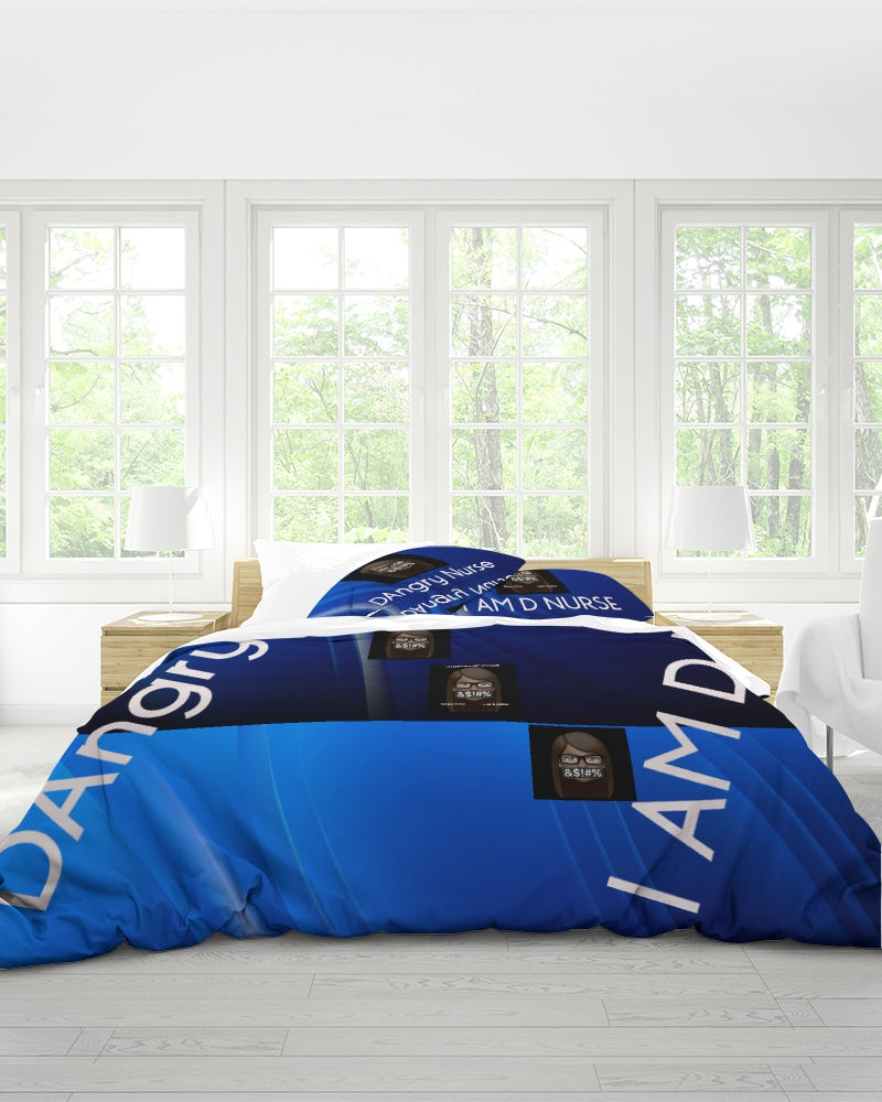 Angry  Blue King Duvet Cover Set