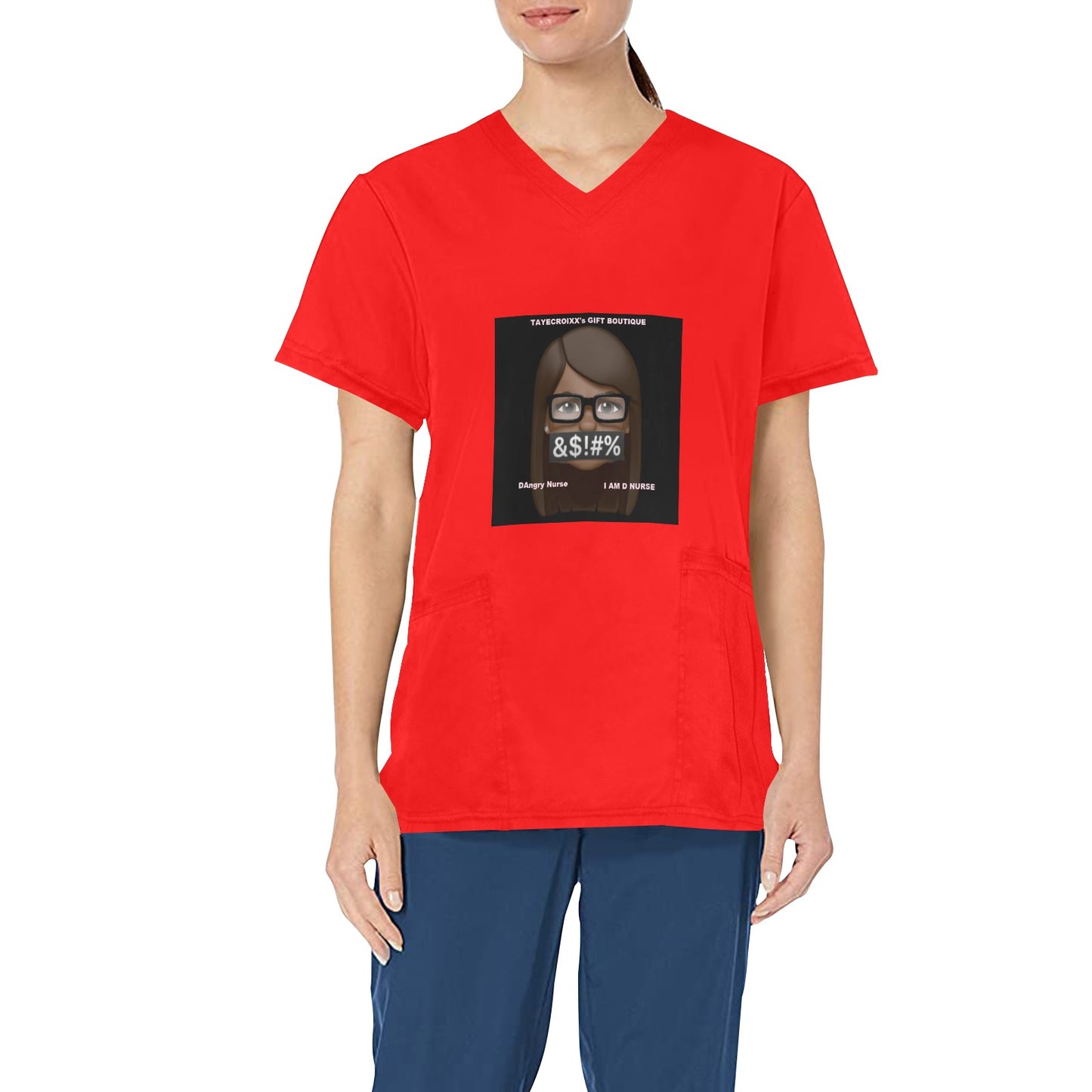 DAngry Nurse Scrub Top