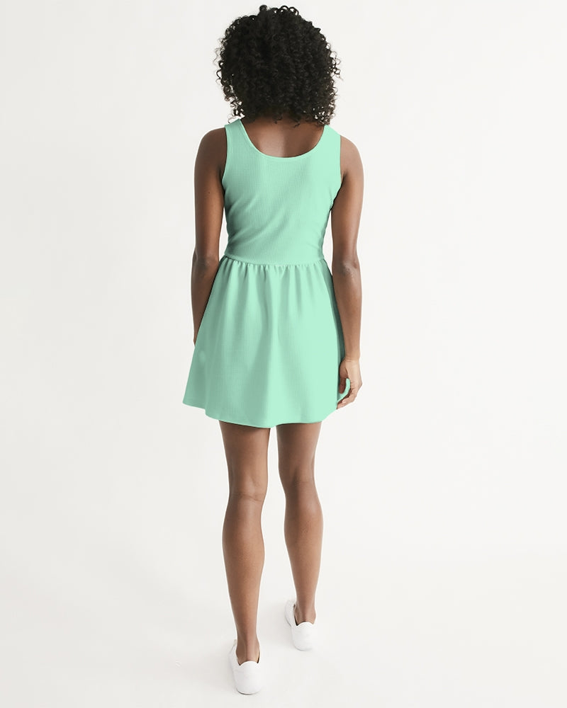 Angry pastel green Women's Scoop Neck Skater Dress