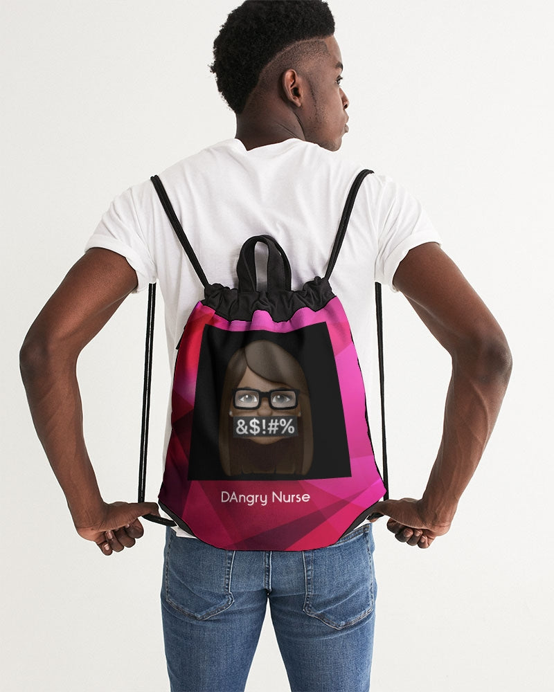 DAngry Pink Canvas Drawstring Bag