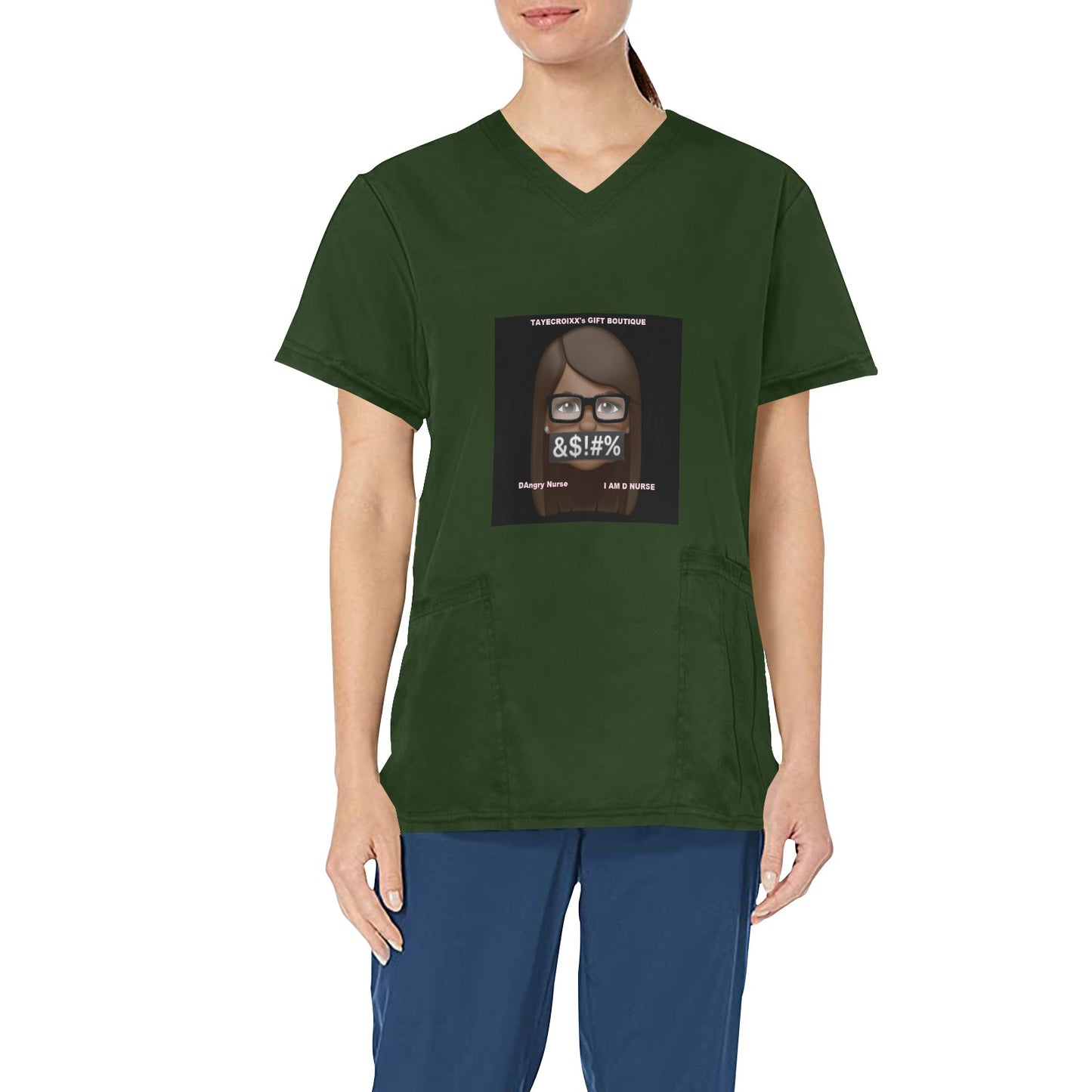 DAngry Nurse Scrub Top