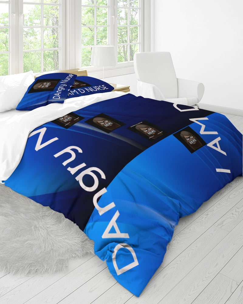Angry  Blue King Duvet Cover Set