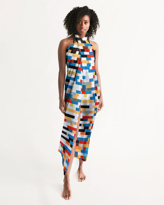 Angry Blocks Swim Cover Up