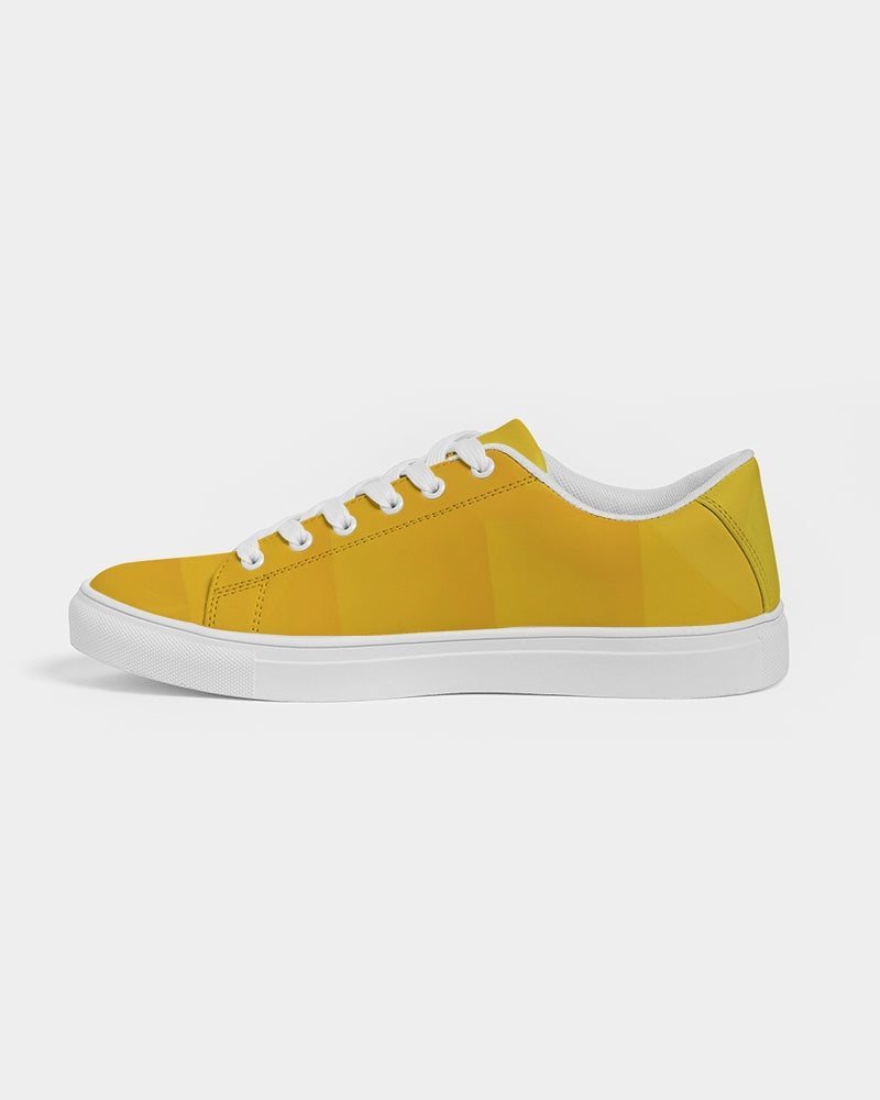 vector-yellow Women's Faux-Leather Sneaker