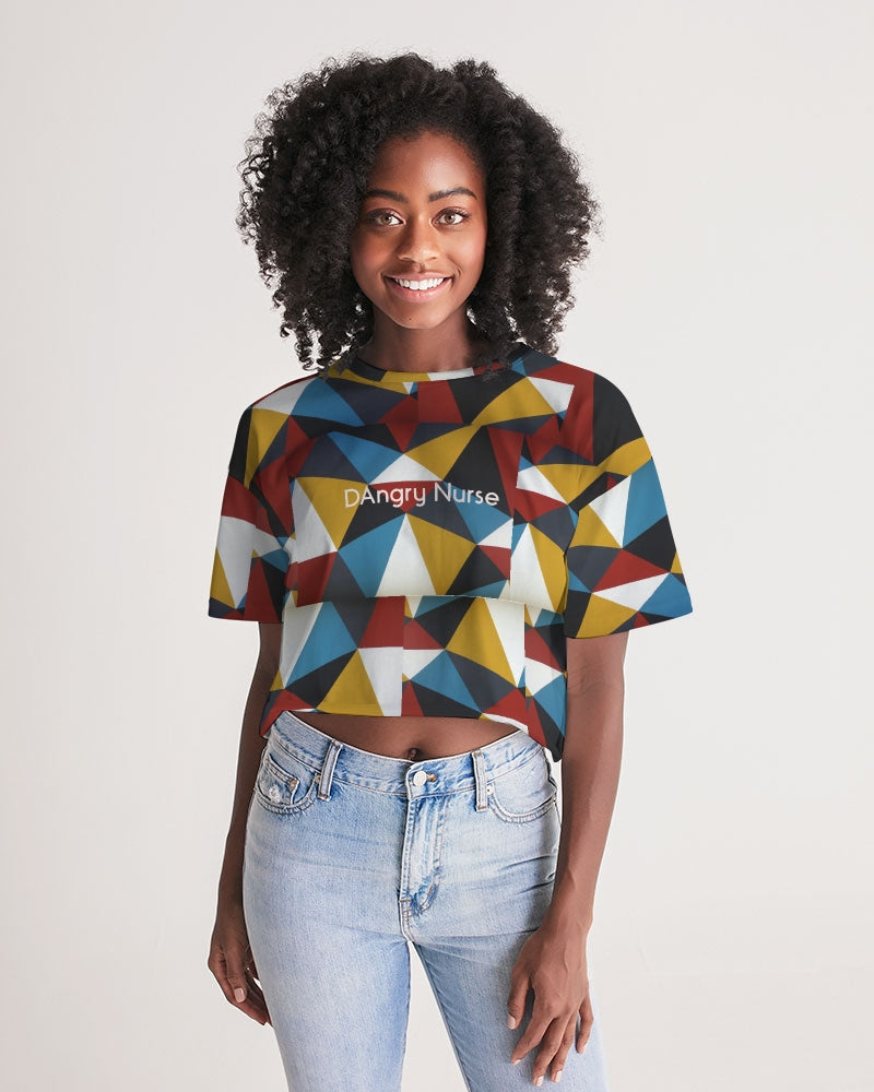 Angry Triangles Women's Lounge Cropped Tee