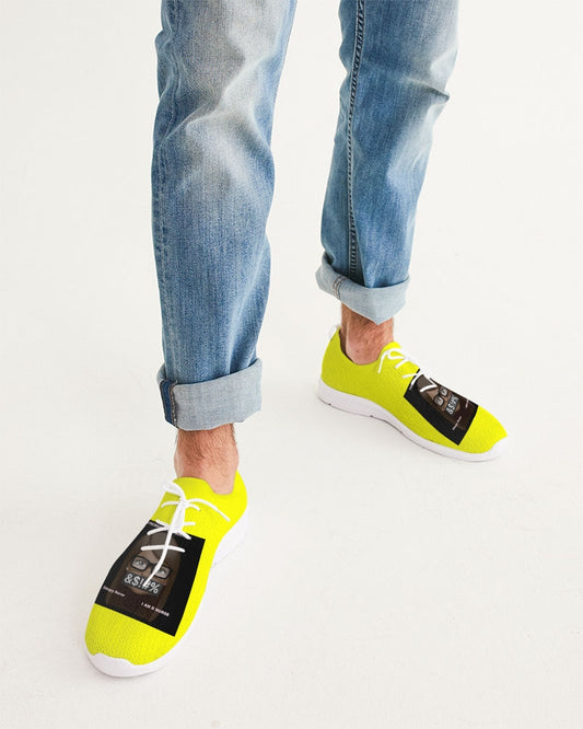 Angry Yellow Men's Lace Up Flyknit Shoe