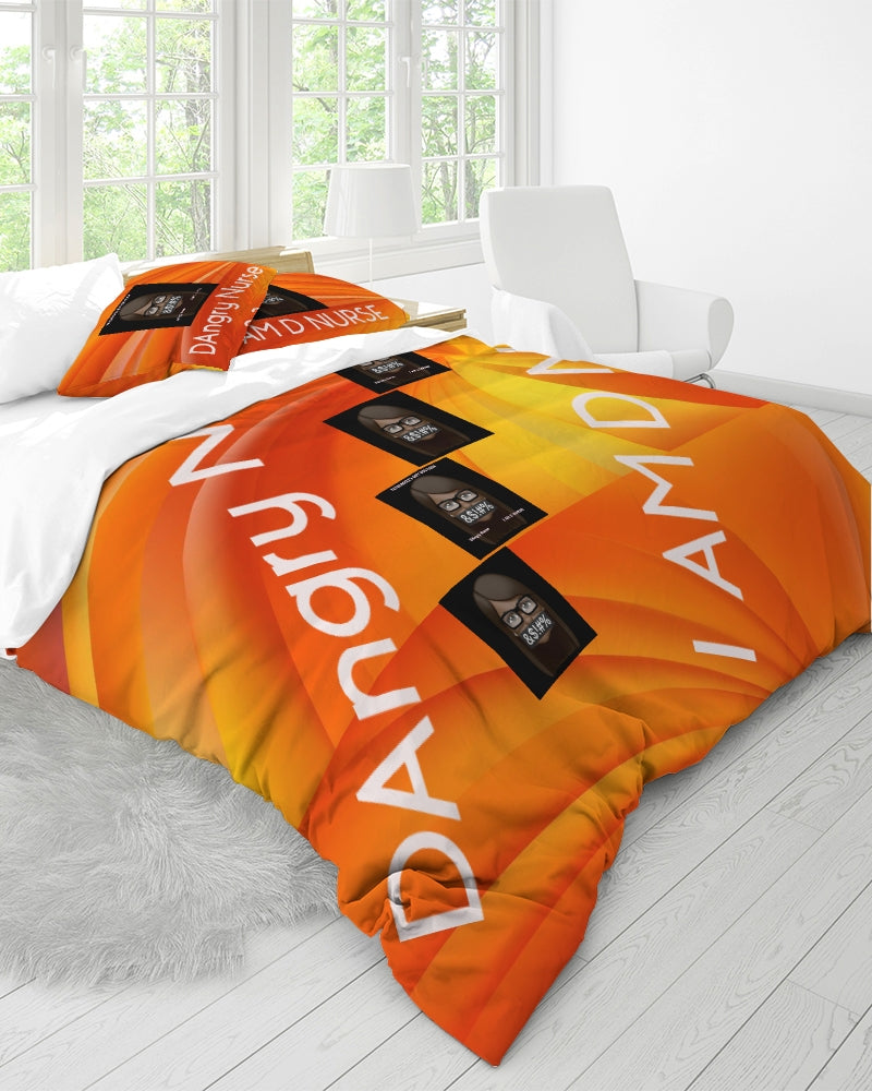 angry orange King Duvet Cover Set