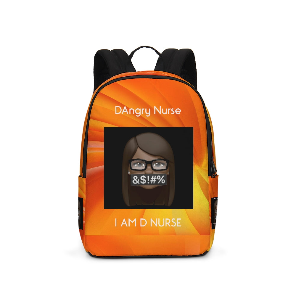 angry orange Large Backpack
