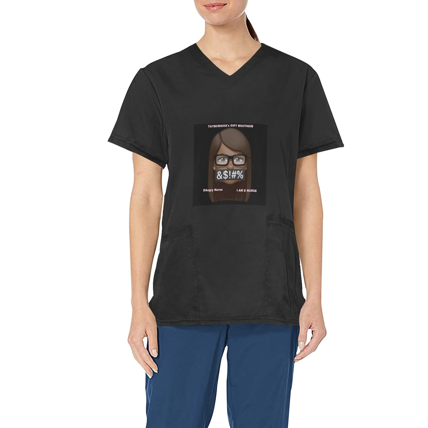 DAngry Nurse Scrub Top