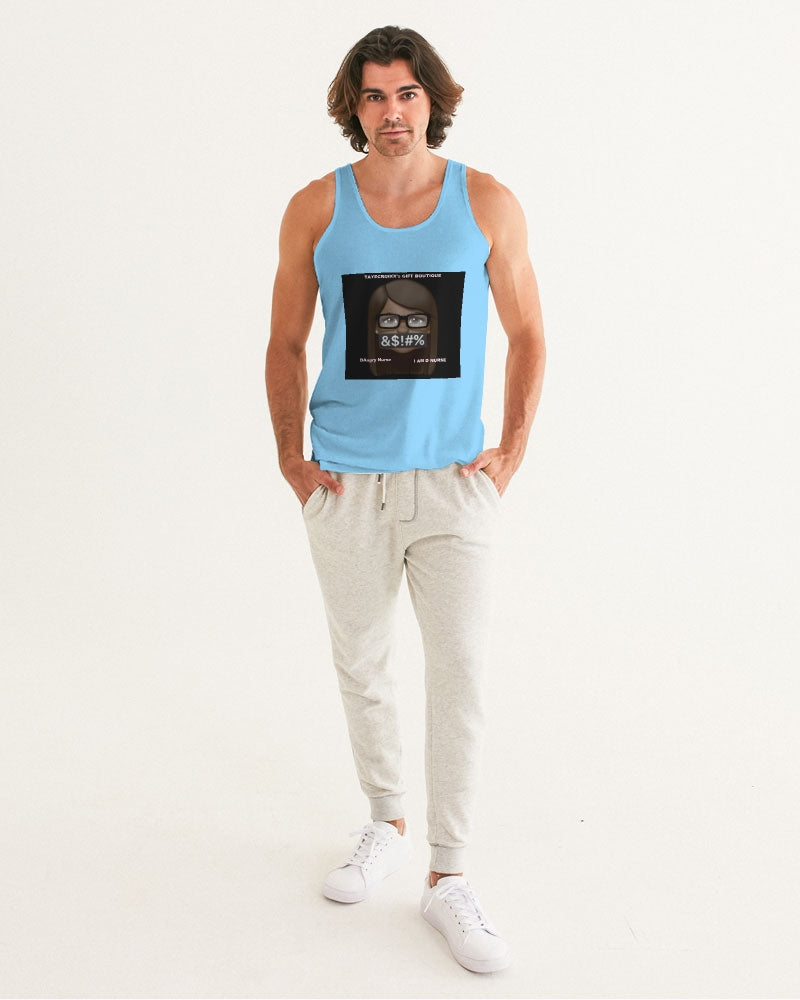 Angry pastel blue Men's Tank