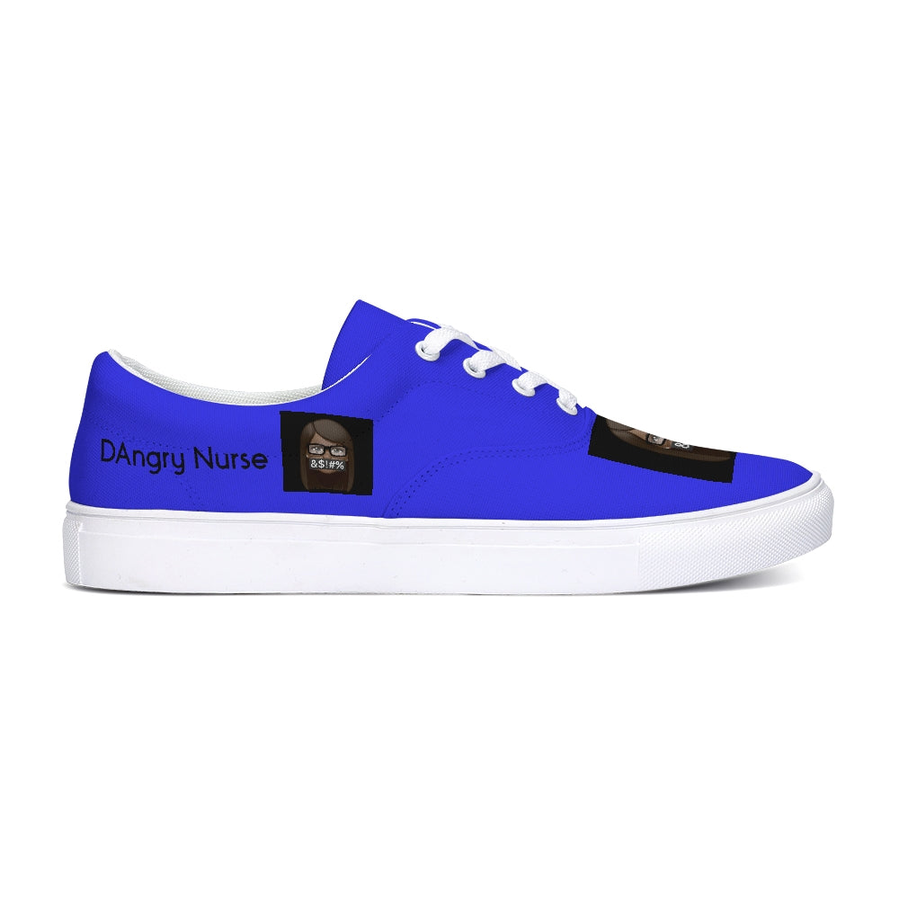 DAngry Nurse Blue Lace Up Canvas Shoe