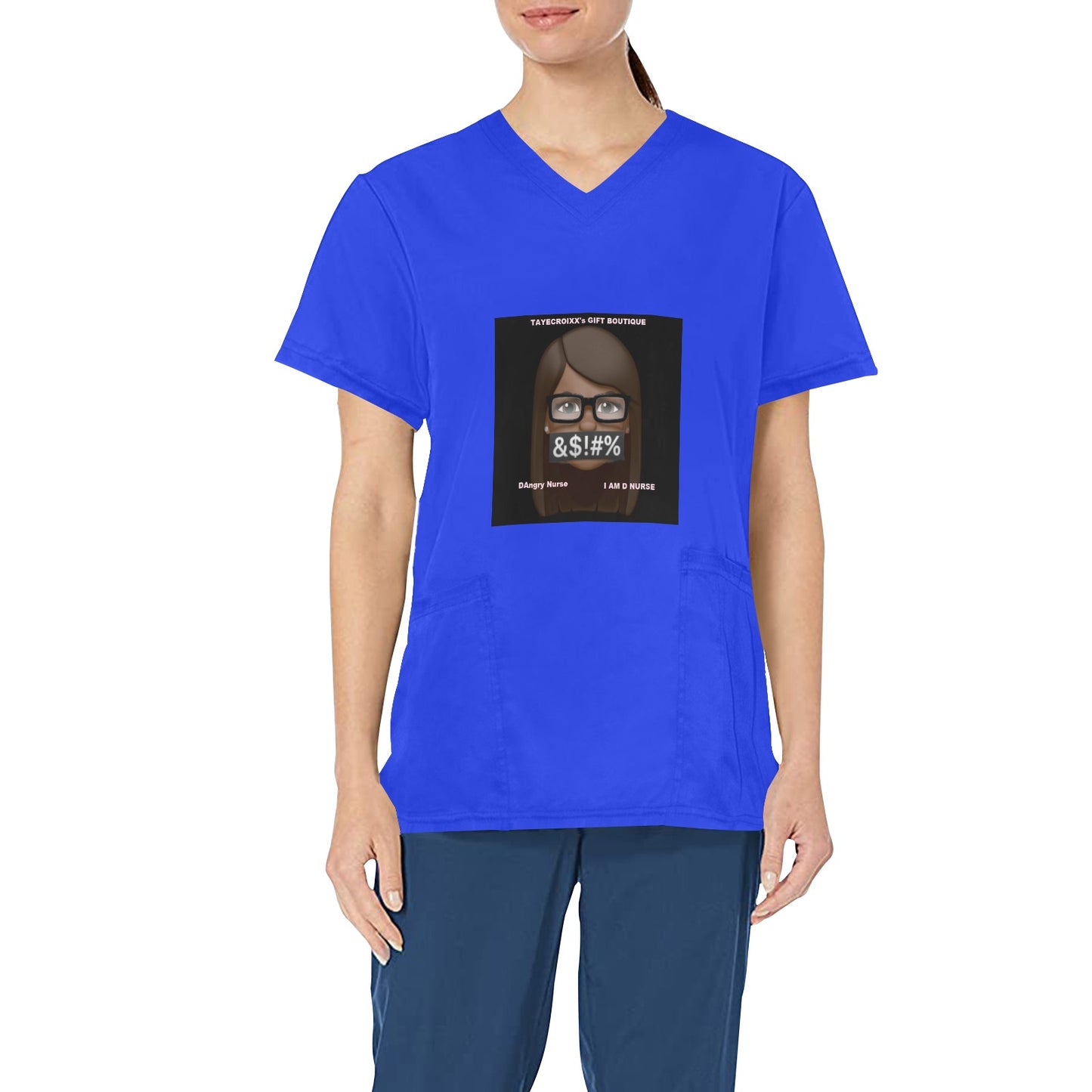 DAngry Nurse Scrub Top