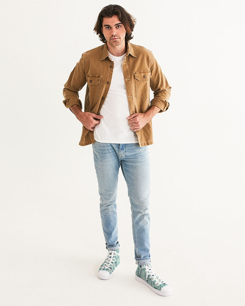 ANGRY SKELeton Men's Hightop Canvas Shoe