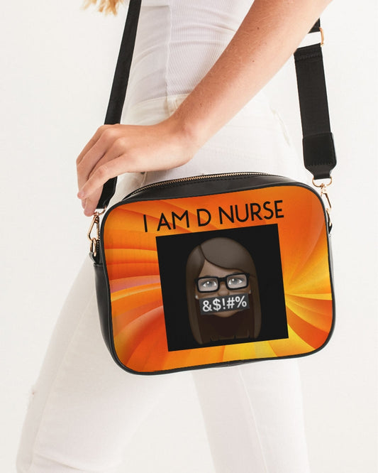 angry orange Crossbody Bag