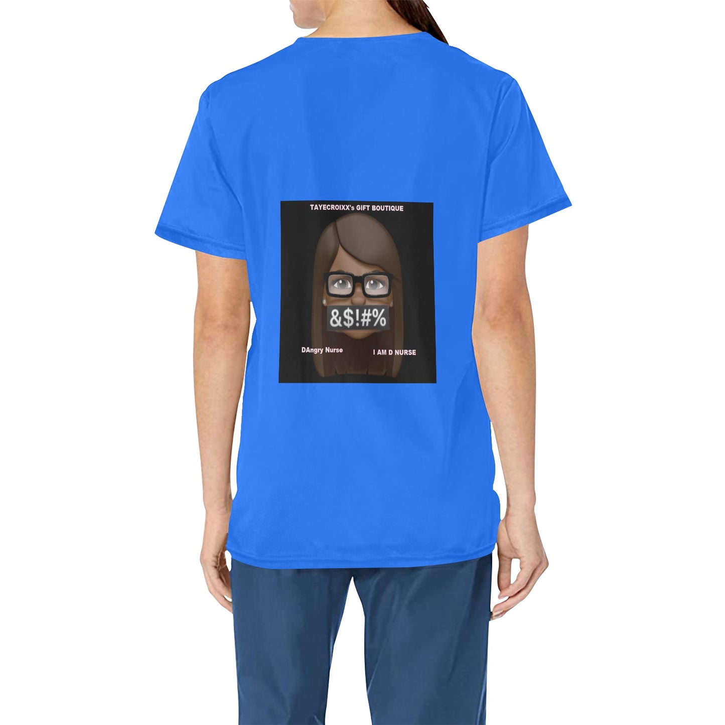 I AM D NURSE Scrub Top