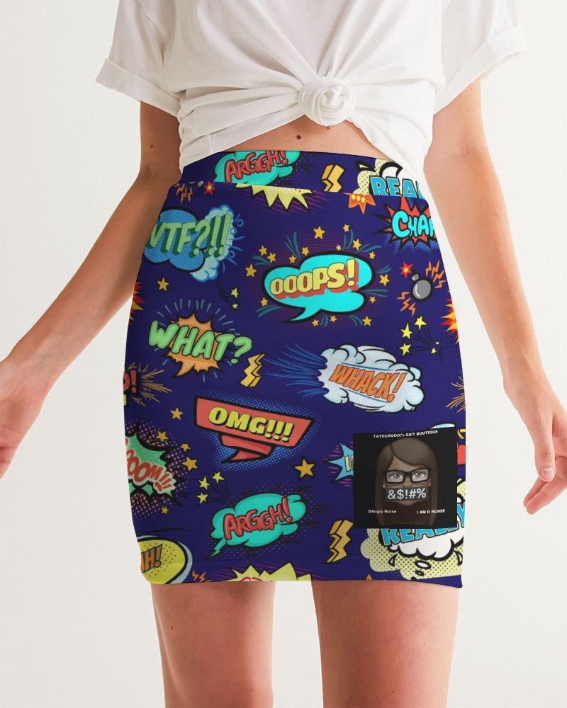 Angry Words Women's Mini Skirt