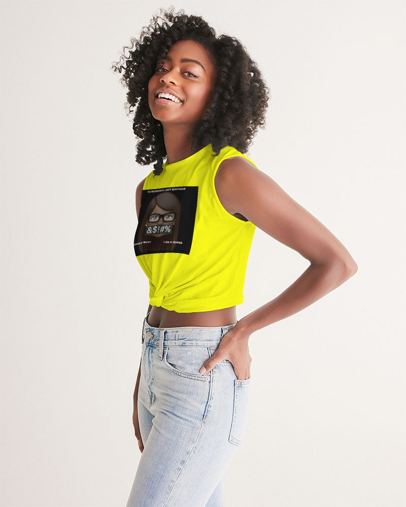 Angry Yellow Women's Twist-Front Tank