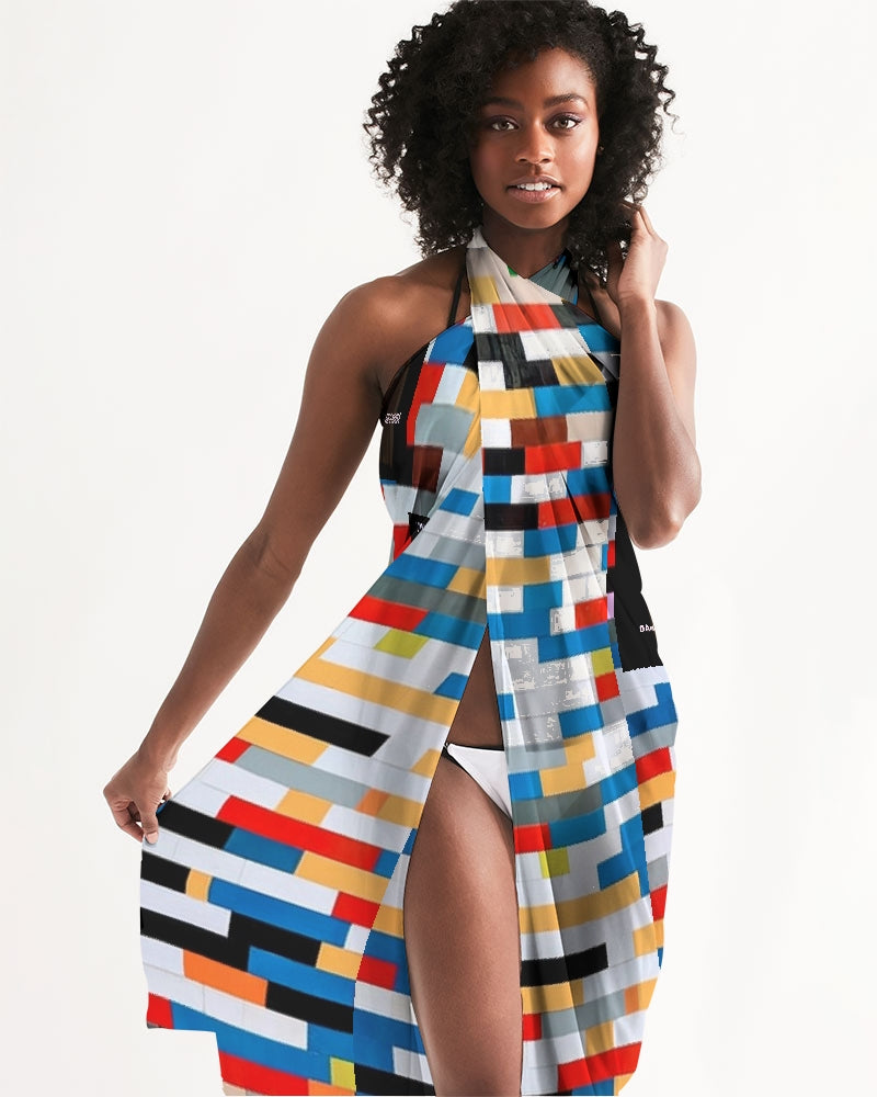 Angry Blocks Swim Cover Up