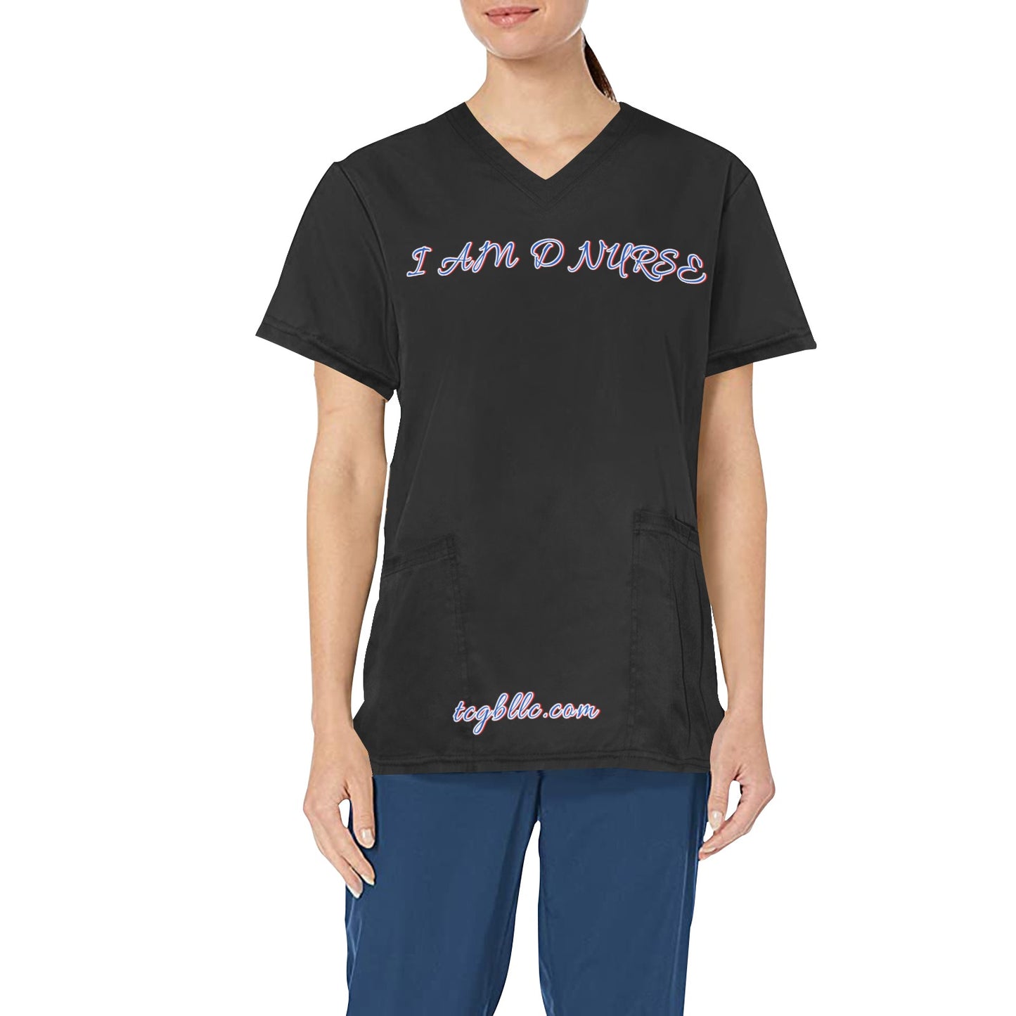 I AM D NURSE Scrub Top