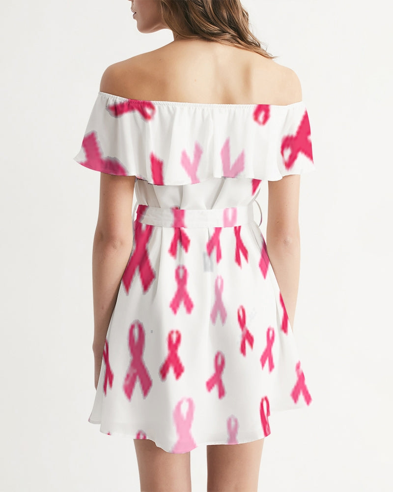 Special Edition F&$!#%K CANCER Women's Off-Shoulder Dress