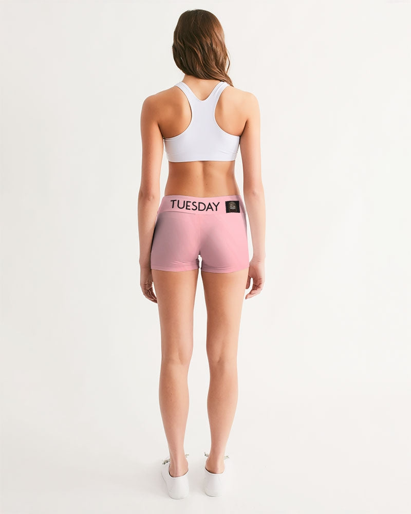 Angry Pink Women's Mid-Rise Yoga Shorts