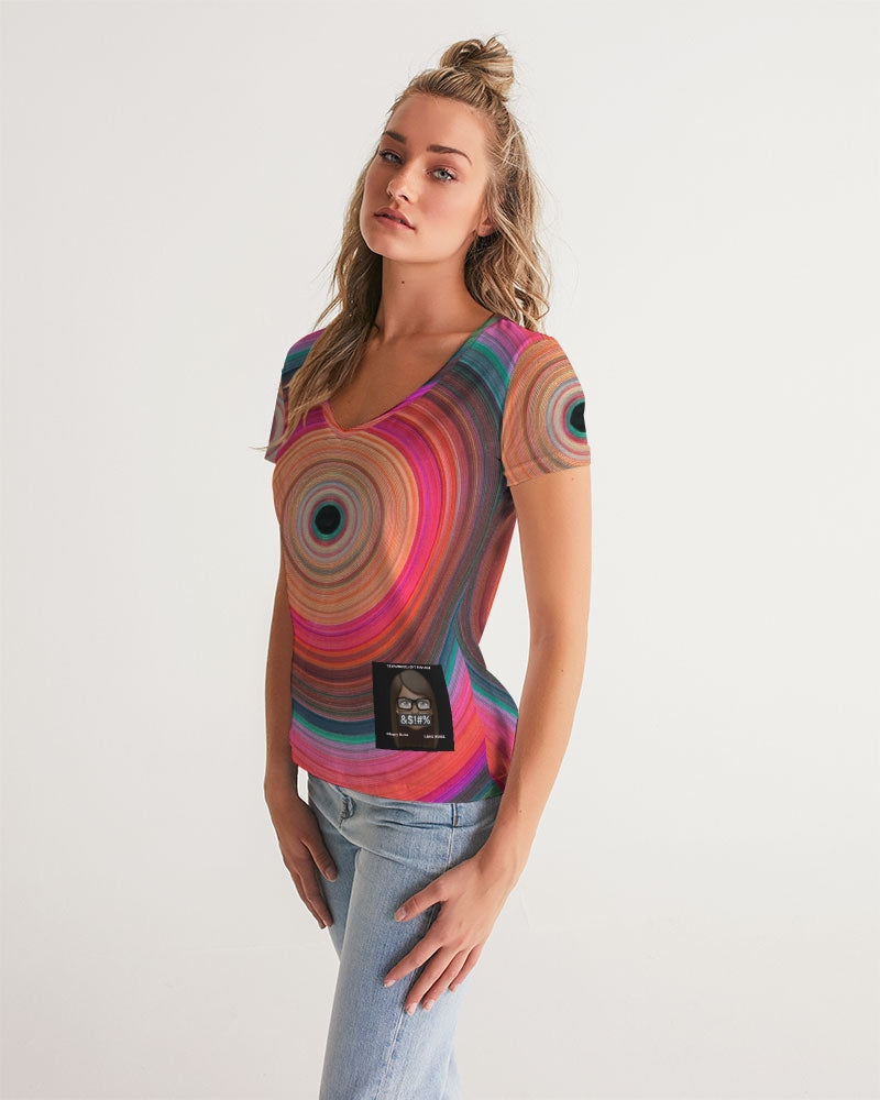 Angry eye Women's V-Neck Tee