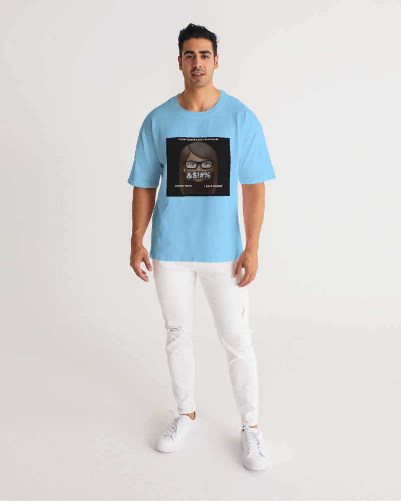 Angry pastel blue Men's Premium Heavyweight Tee