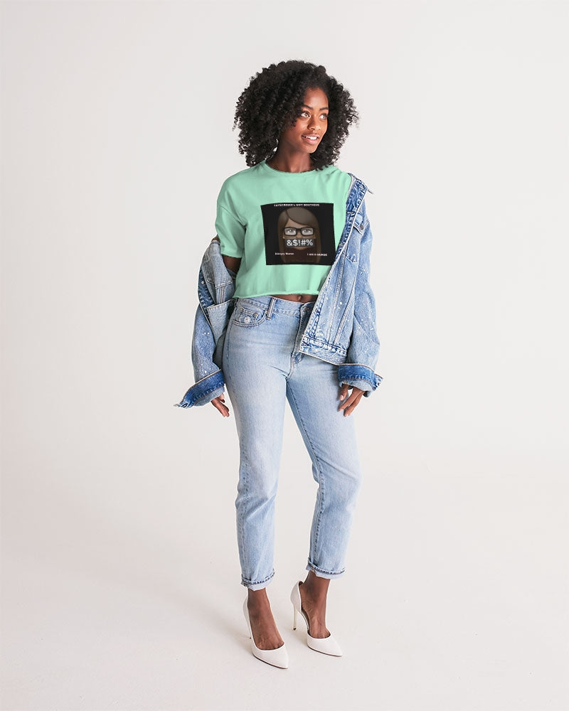 Angry pastel green Women's Lounge Cropped Tee