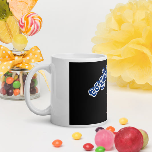 White glossy mug